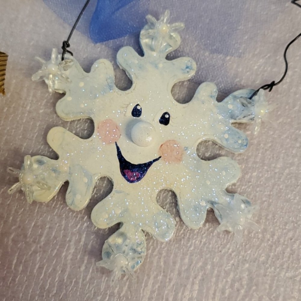 •Lot of 10 handcrafted Christmas Holiday ornaments•Snowman•Victorian•Santa• - Picture 12 of 16